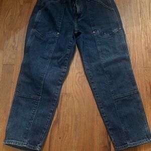 Old Navy Women's O.G. Straight Jeans in Dark Blue
